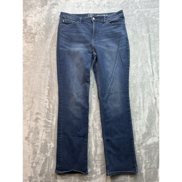 Riders By Lee Mid Rise Straight Leg Jeans Womens Plus Sz 16L Blue Stretch Denim - Picture 1 of 12